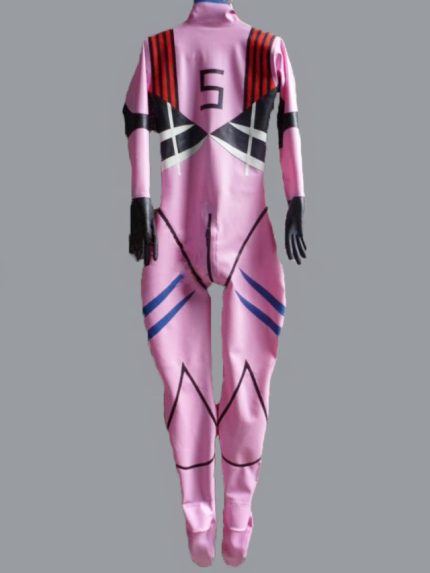 明日香　エバンゲリオン　ラテックス　ピンクとブラック混色　全身タイツ　ラバーキャットスーツ　zentaipro